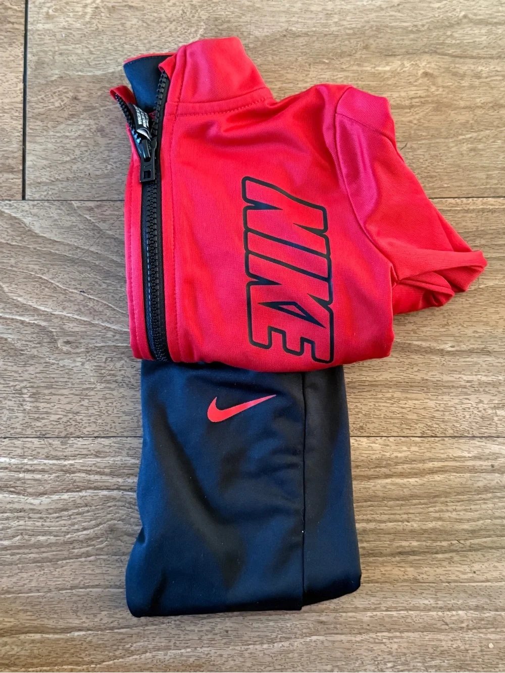 Nike Red and Black Kids Athletic Hoodie & Joggers Set